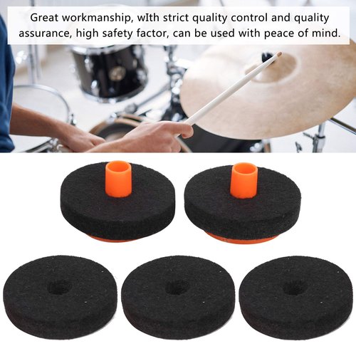 Cymbal Felt Pad, Wear Resistant Anti Friction Drum Felt Pad Kit Drum Washer Drum Accessories for Drum(50mm (WC75))