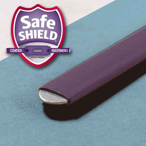 Smead Pressboard Classification File Folder with SafeSHIELD Fasteners, 2 Pocket Dividers, 2" Expansion, Letter Size, Blue, 10 per Box (14081)