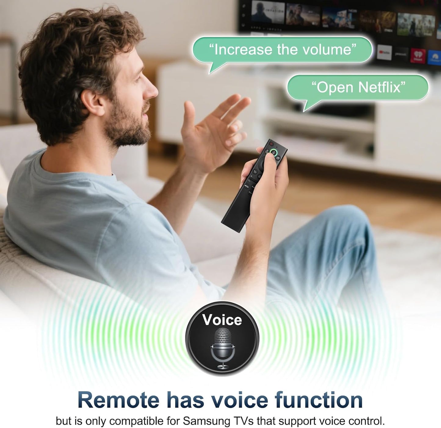 (Pack of 2) Replacement-Remote-Control for Roku-TV,Compatible for TCL Roku/Hisense Roku/Onn Roku/Philips Roku Smart TVs(Not for Roku Stick and Box)