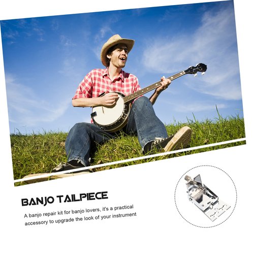 Toddmomy String Banjo Tailpiece Design Durable Banjo Parts Replacement Easy Installation Enhances Instrument Appearance and Performance