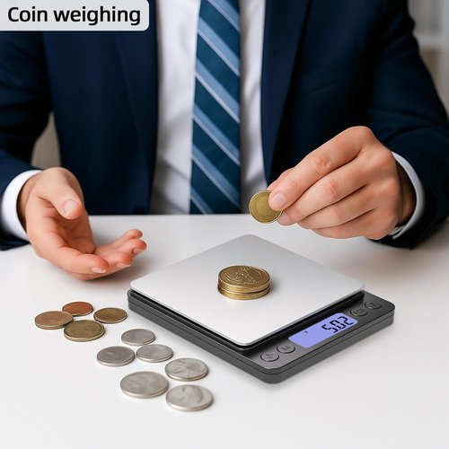SKEAP Digital Jewelry Scale - 500g x 0.01g Precision Scale with Backlit LCD | Ideal for Gemstones & Coins