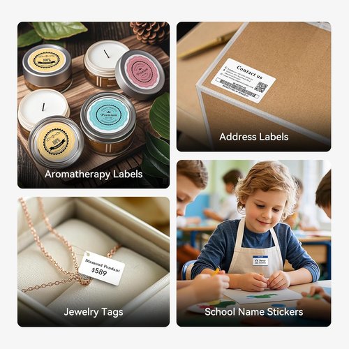 NIIMBOT B1 Label Maker - 2 Inch Portable Sticker Printer for Home, School & Business | Gray & White
