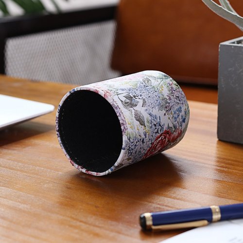 LINKWELL Summer Flower Blossom Design PU Leather Pencil Pen Holder Desk Organizer PH40