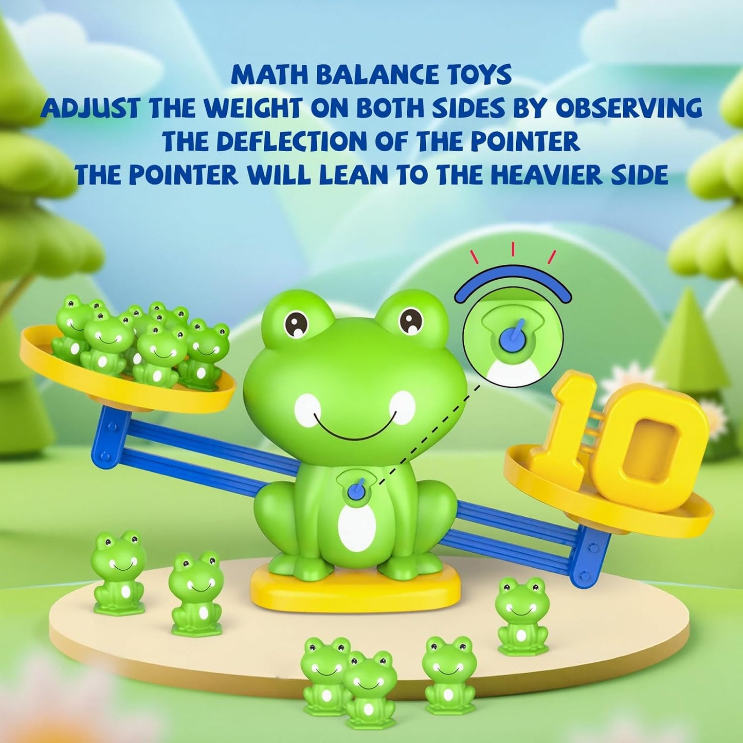 Snugzy Frog Balance Counting Toys - Engaging Math Learning Games for Kids | 93 PCS STEM Educational Set for Ages 3+