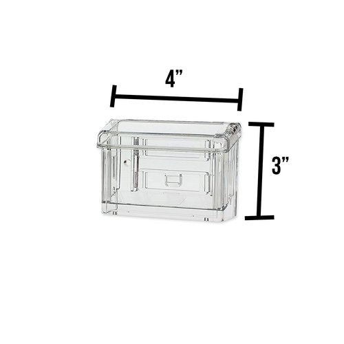 SOURCE ONE Premium Outdoor Business Card Holder Peel and Stick Clear Unbreakable Take One Sticker Included