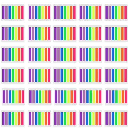 SIQUK 4200 Pieces Flag Tabs Colored Page Markers Sticky Index Tabs Page Flags, 30 Sets 7 Colors