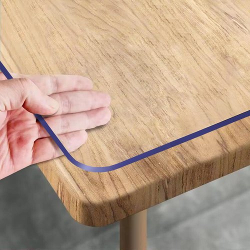 Royhom Clear Table Cover Protector 40 x 78 Inch, 1.5mm Thick Plastic Table Cover, Waterproof, Easy to Clean, Transparent PVC Desk Protector Mat for Dresser, TV Cabinet, Dining Room