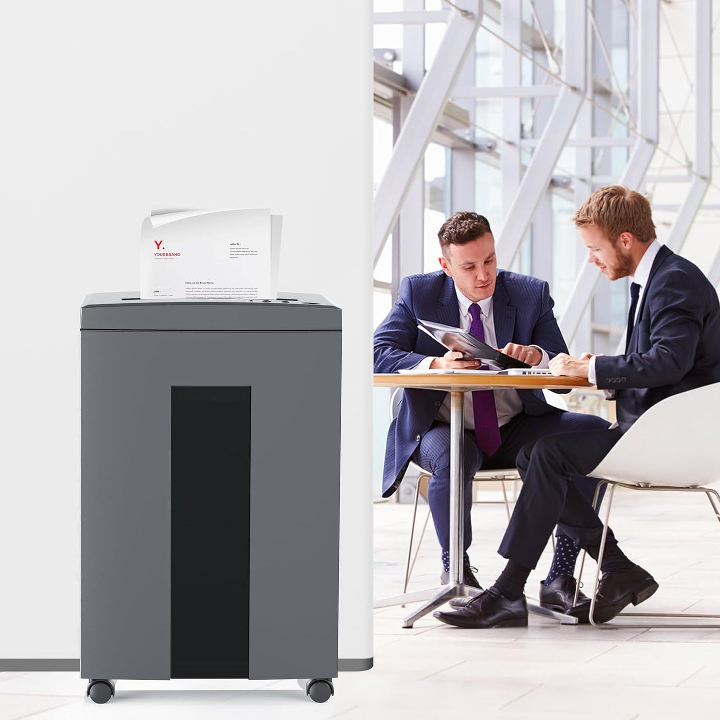 WOLVERINE Heavy-Duty 18-Sheet Crosscut Paper Shredder - Ultra Quiet with 6 Gallon Waste Bin | Grey ETL
