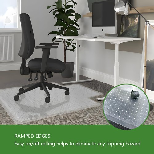 Desk Chair Mat for Carpet with Studs,36"x48"Desk Chair Mat Extended Lip for Carpeted Floor,Floor Mat for Carpet Office Chair, Rolling Computer Chair Mat Floor Protecter for Work, Gaming,Home