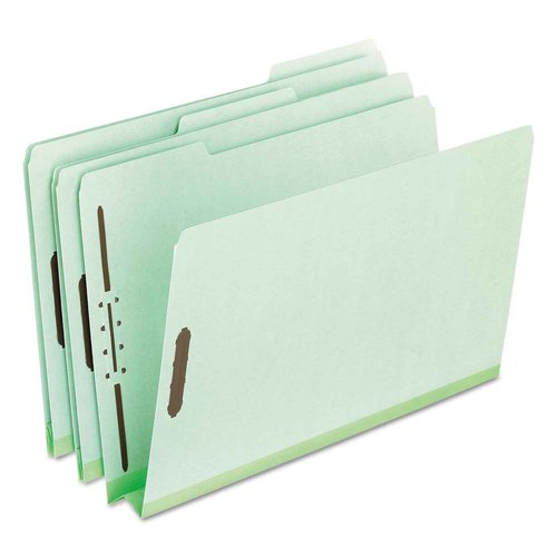 Pendaflex Pressboard Fastener Folders Letter Size Light Green 1" and 2" Expansion 25 Per Box