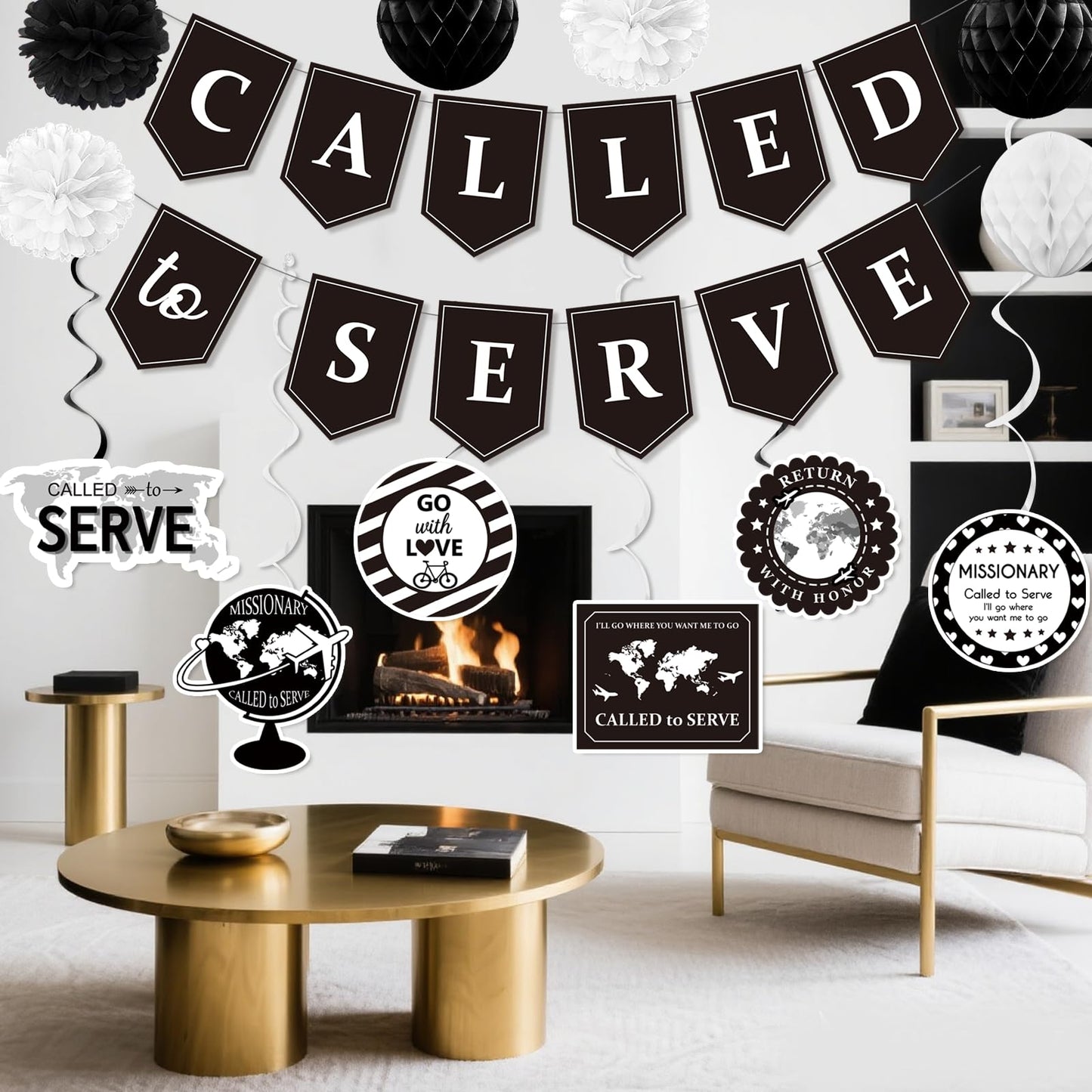 Called to Serve LDS Missionary Banner - Lds Missionary Gifts Mission Possible Decorations Mission Impossible Party Decorations for Elders Called to Serve Farewell Essentials