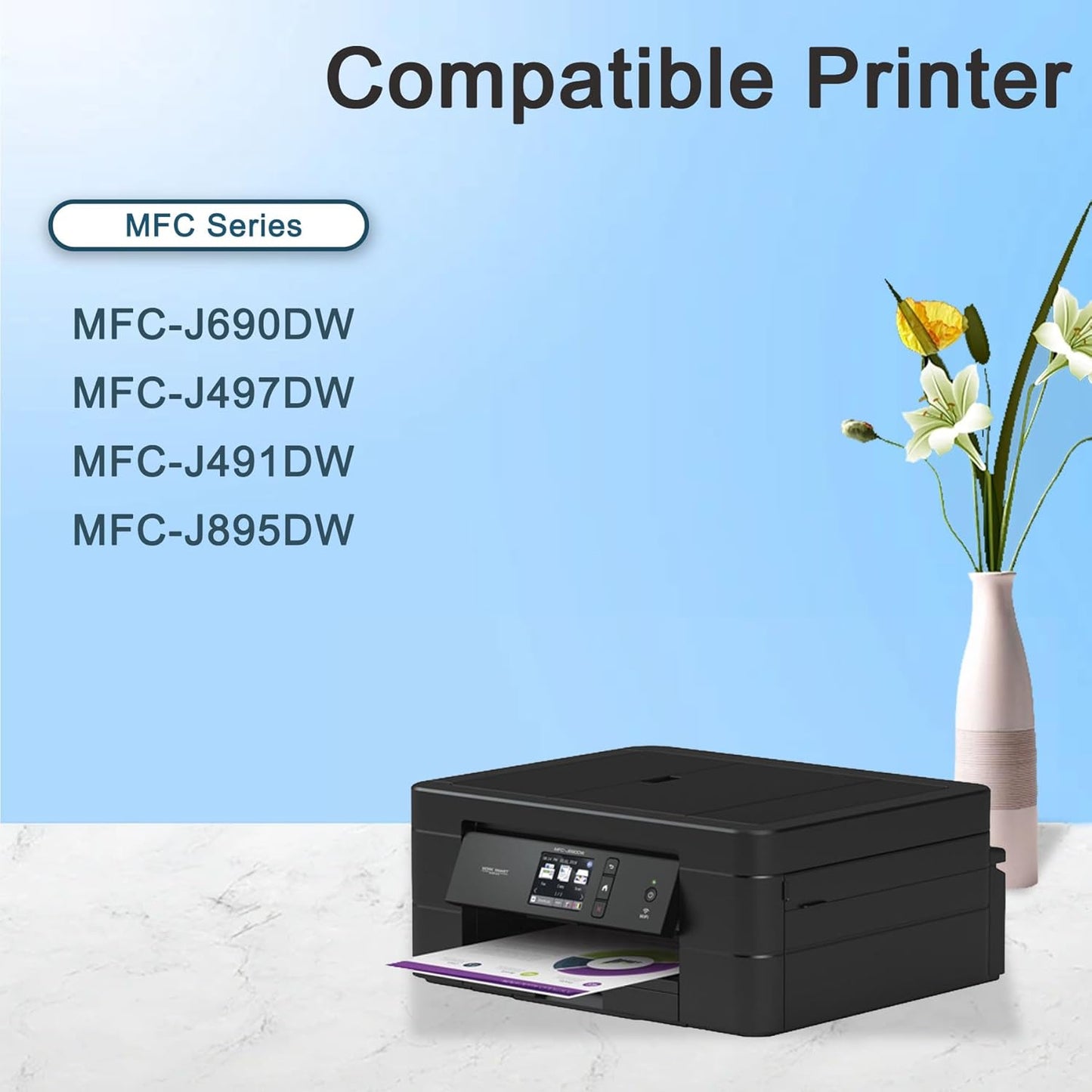 Brother LC3013XL Ink Cartridges - High Yield 5-Pack (2 Black, 1 Cyan, 1 Magenta, 1 Yellow) for MFC Printers