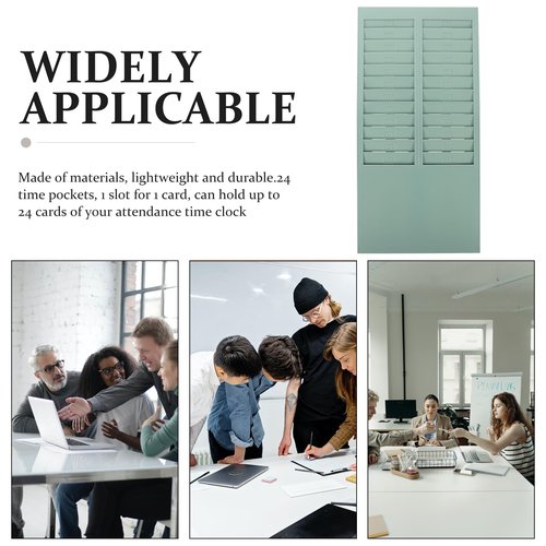 Attendance Cards Rack Attendance Time Clock Keychain Card Holder Wall Folder Recorder Badge Rack Time Expandable Rack Holder Rack Punch Rack Shelf Office Punch Hole
