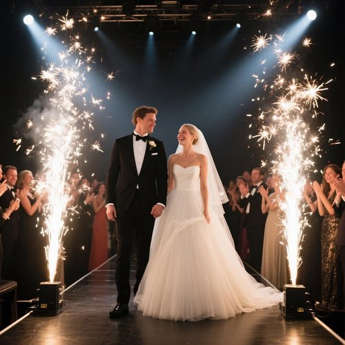 Premium Material 6.6ft-11.5ft (2-3.5m) Effect for Stage Light Cold Spark Machine Suitable for Wedding, Stage, DJ, Disco, Party Celebration Occasions (10 Packs)