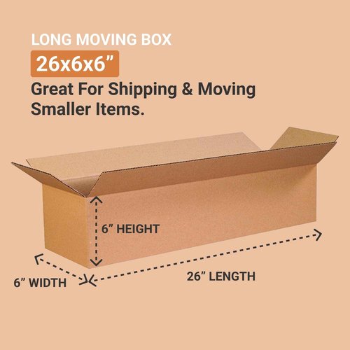 AVIDITI 26x6x6 Long Corrugated Boxes, Long, 26L x 6W x 6H, Pack of 25 | Shipping, Packaging, Moving, Storage Box for Home or Business, Strong Wholesale Bulk Boxes