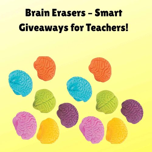 48-Pack Brain Erasers – Halloween Party Favors, Classroom Prizes & Gifts