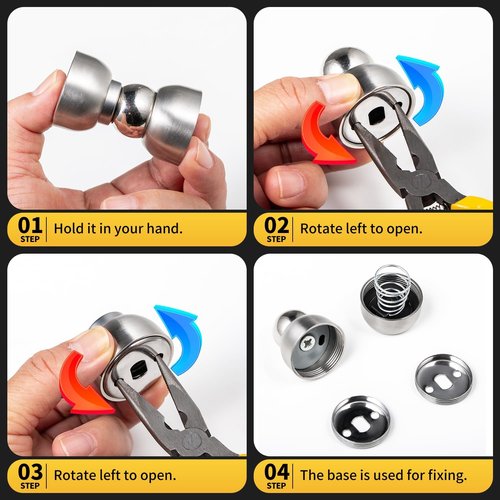 Powerful Magnetic Door Stopper - Heavy-Duty Stainless Steel Mini Door Holder | 2 Pcs for Home & Office (White)