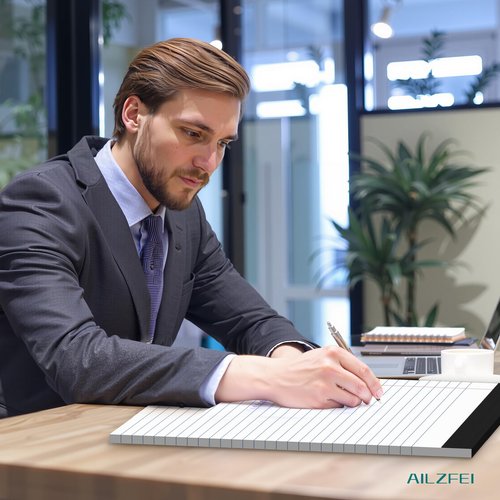 AILZFEI 300 Sheets White Legal Pads 8.5 x 11 Wide Ruled 6 Pack Notebook Paper Note Pad 50 Sheets per Notepad Perforated Writing Pad Study Back 8x11 Pads of Paper