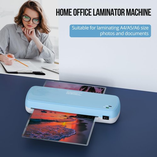 Suntiko 4-in-1 Laminator Machine with 10 Sheets - Fast Warm-Up for A4/A5/A6 Documents & Photos - Office, School, Home Use - Teacher Supplies & Organization Essentials (Color Preservation Technology)