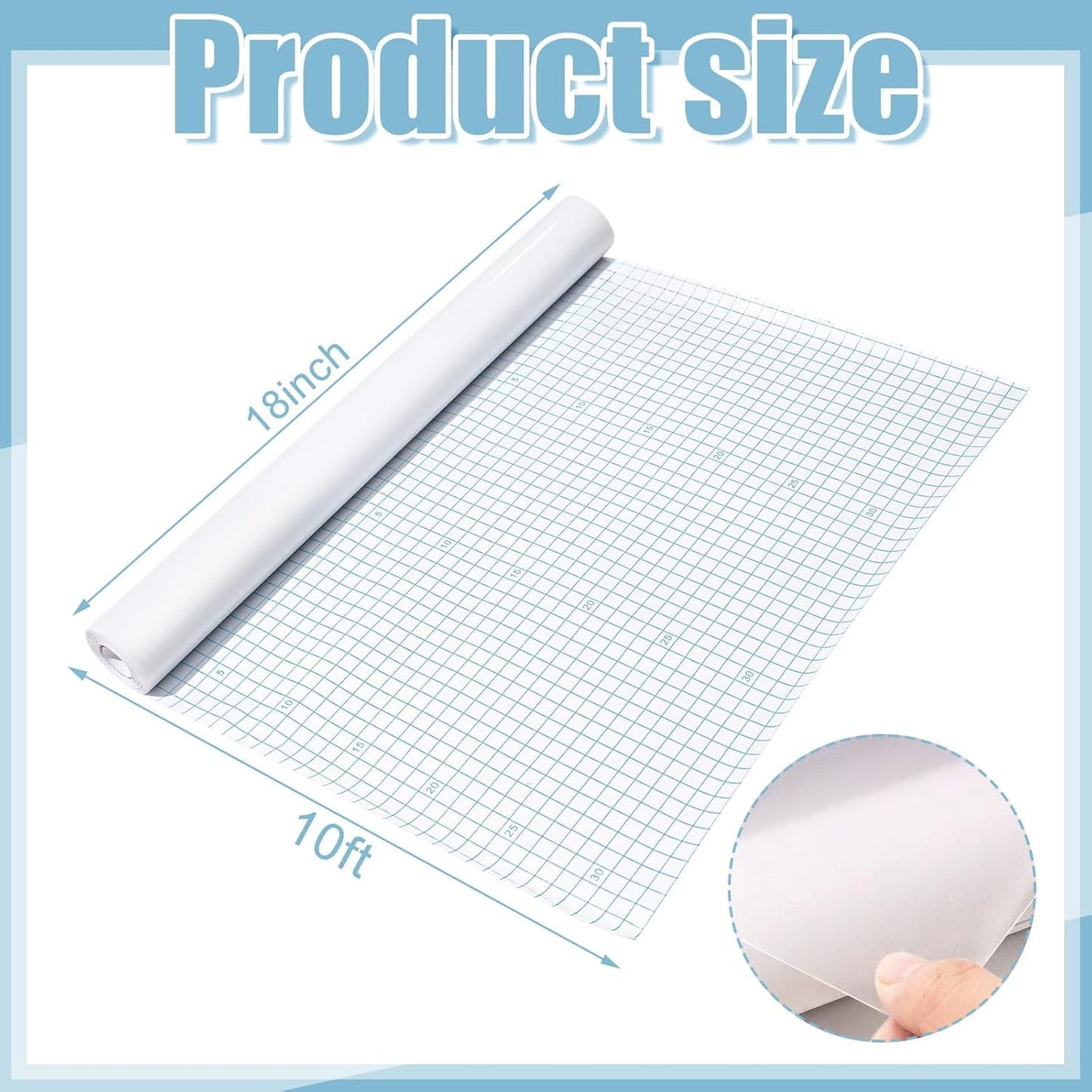Skiennix Clear Contact Paper Roll - 18" x 10 ft Self-Adhesive Book Cover Protector for Crafts