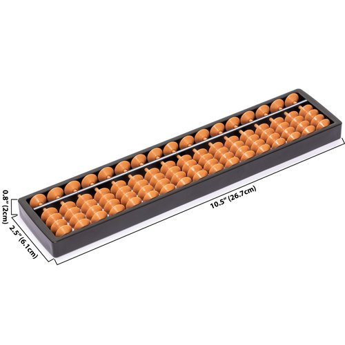 Yellow Mountain Imports Digit Standard Abacus 10.5 Inches - Professional 17 Column Soroban Calculator (Functional and Educational Learning Tool)