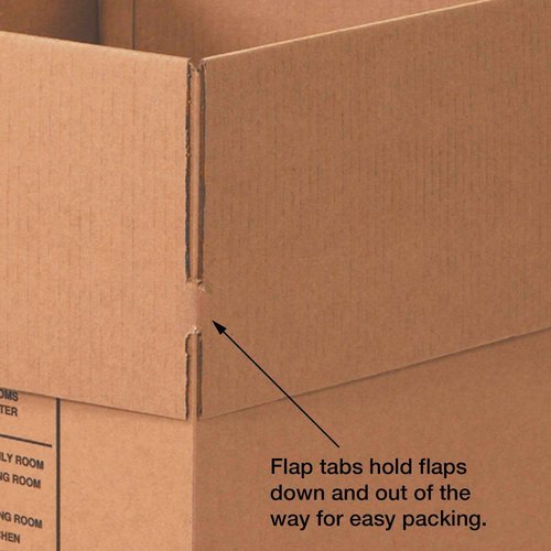 Partners Brand P161212DPB Deluxe Packing Boxes, 16"L x 12"W x 12"H, Kraft (Pack of 25)