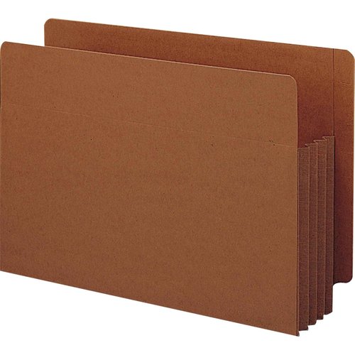Smead End Tab TUFF® File Pocket, Reinforced Straight-Cut Tab, 3-1/2" Expansion, Tyvek® Gusset, Extra Wide Legal Size, Redrope, 10 per Box (74780)