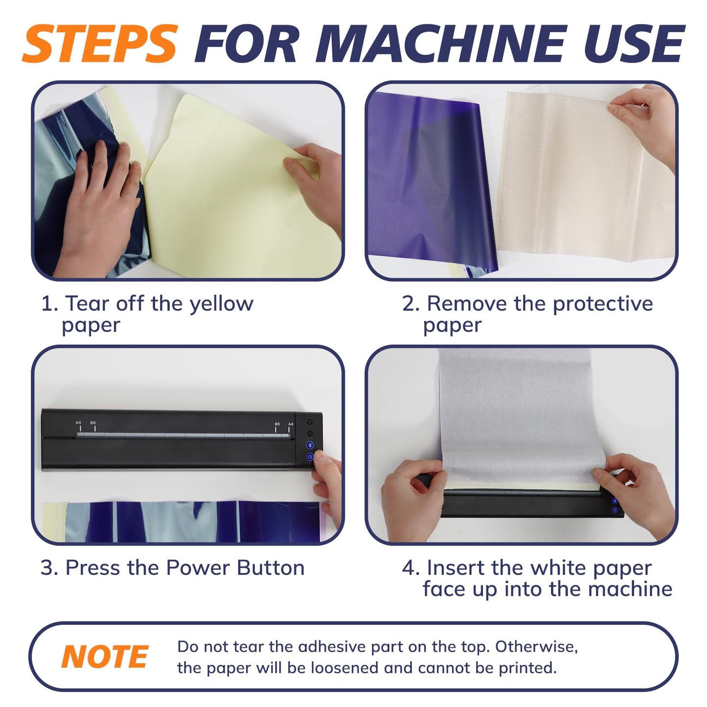 LifeBasis Wireless Tattoo Stencil Printer for Transfer Paper – Portable Thermal Tattoo Printer Rechargeable, Fast A4 Printing, Compatible with iOS/Android/Windows, 30 Sheets & 300 Designs Included