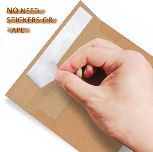 Goefun Brown Kraft Envelopes - Self-Seal 5x7 Mailing Envelopes | 1000 Pack, 120 GSM for Weddings & DIY Cards