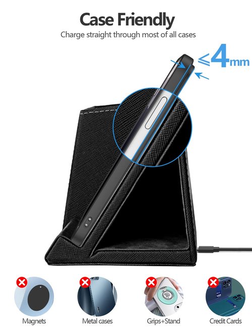 ExtreLife 2-in-1 Pen Holder with Wireless Charger, Compatible with iPhone 16/15/14/13/12/11/8 Series, Pencil Holder for Desk Home Office, Men Gift Husband Wife Anniversary Dad Birthday Idea Gadget