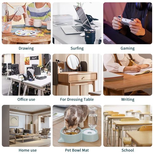Desk Pad Blotter Mats Clear Organizer Office Table Protector Painting Desktopper Gamer Desk Pad with Mouse Pad for Laptop Computer Desktop Keyboard Pads Plastic Crystal Waterproof Mat Large 24x36