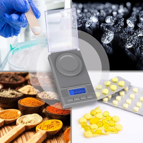 Fuzion Milligram Scale - 50g Capacity | Precision Digital Scale with LCD Backlit Display & Tare Function