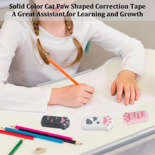 6Pcs White Out Correction Tape for Writing Instrument, Cute Cat Claw White Out Tape Correction Tape for Instant Corrections Wrong Writing At Any Time for school, Office Supplies Kawaii Birthday Gifts