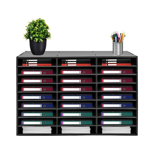 Classroom Mailbox Organizer 27-Slots, Thickened PVC Panel Literature Organizer 110lb Load Capacity, Student Teacher Mailboxes for Classroom Office