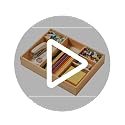 Umilife Bamboo Desk Drawer Organizer 12x9 Inches with Adjustable Dividers