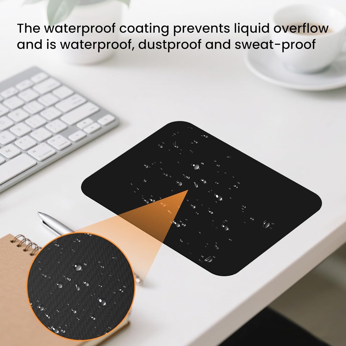 Small Mouse Pad by [Brand Name] - 6 x 8 Inch Flexible Design for Travel & Office Use | Black