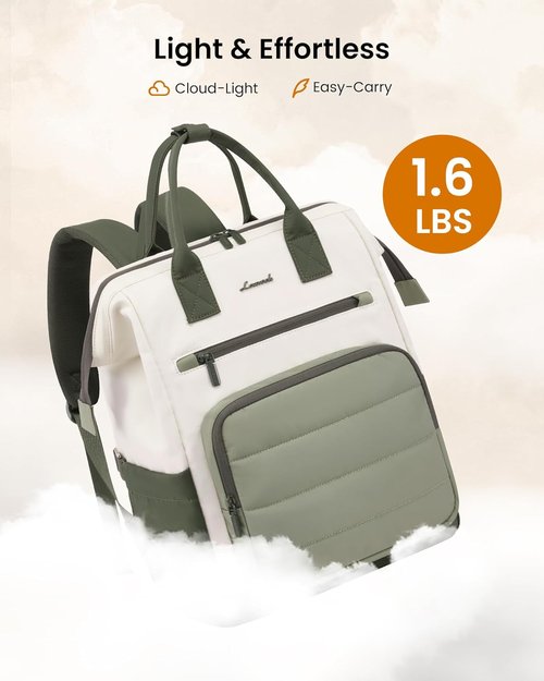 LOVEVOOK Puffer Laptop Backpack - Stylish 15.6 Inch Work Bag for Women | Perfect for Nurses, Teachers & Students