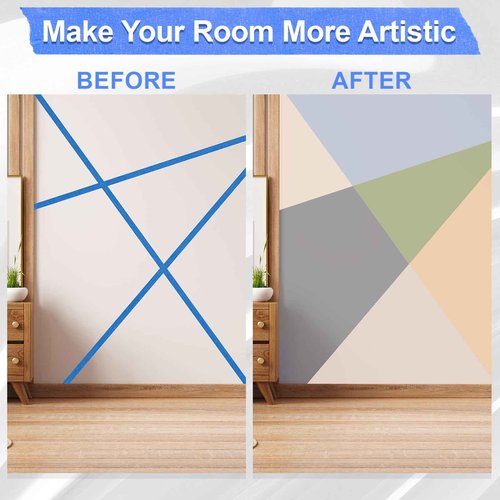 NEOACT 16 Rolls Painters Tape 2 Inch Wide,Multi-Surface No Residue Blue Masking Tape for Walls Painting,Packing,Labeling,DIY Crafts,2 Inch x 55 Yards(880 Yards Total)