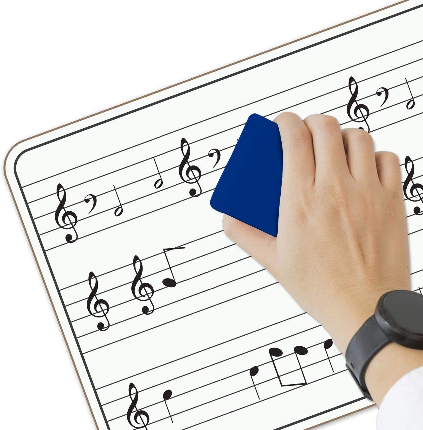 Scribbledo Dry Erase Music Staff White Boards 9" X 12 Inch Lapboard Double Sided Musical Notes whiteboard for Kids Students, Musicians and Home