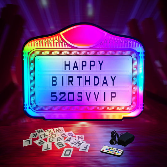 DOUBE INITIA LED VIP Club Bottle Service Sign - Acrylic Lightweight Handheld Bottle Girl Sign with Interchangeable Letters & Numbers (4 Sets Letters, 2 Sets Numbers) for Bar Parties