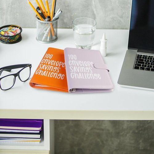 BKDRL Money Saving Challenge Envelopes - Fun & Easy Way to Save $5,050 | Purple Savings Binder