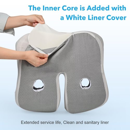 OVRST Seat Cushion,Office Chair Memory Cushion, Ergonomic Design, Relieve Sciatica and Long-Term Sitting Pain, Suitable for desks, Car Seats, Games, Wheelchairs