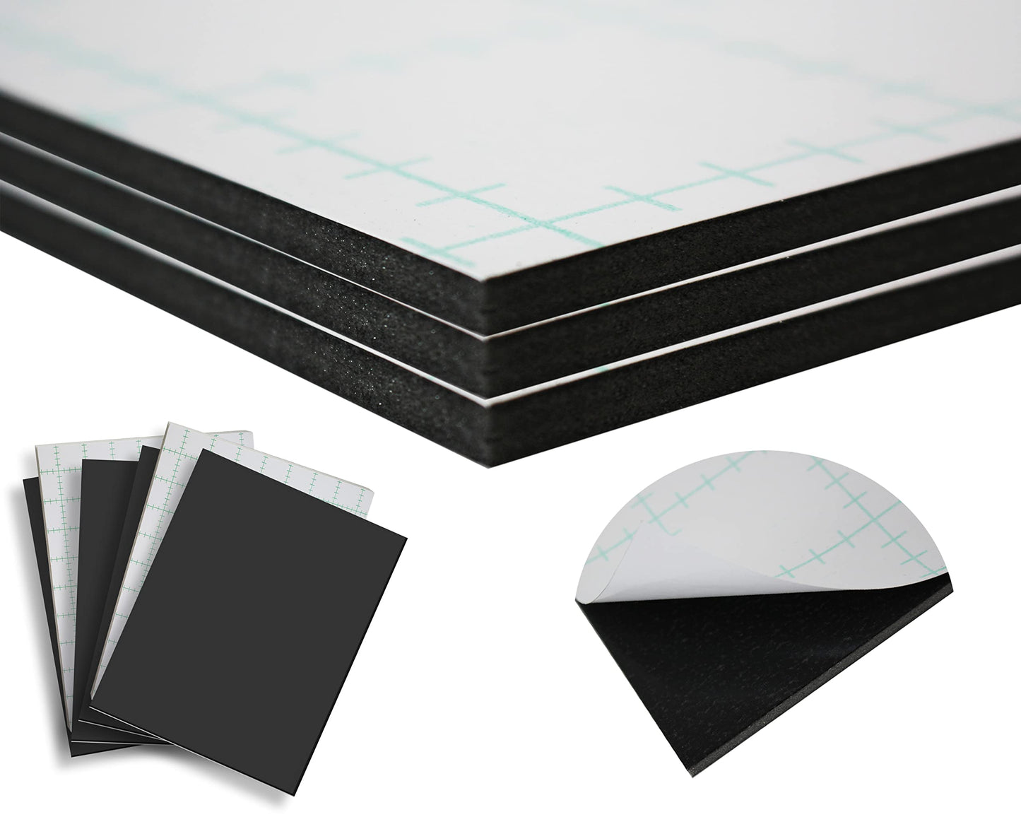Self Adhesive Foam Board 24x48 5PK Black Self Stick Mounting Board. Foam Core with Adhesive 24x48 Foamboard. Poster Board with Sticky Side, Self Adhesive Foamcore 24x 48.Acid Free, 3/16 Thick