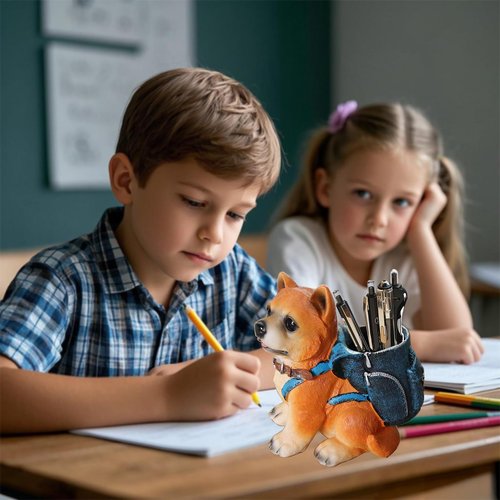 Photour Dog Pen Holder for Desk Cute Pencil Holder Creative Desk Pen Organizer for Home Office School Ideal Gifts for Women Mom Dog Lover or Kids