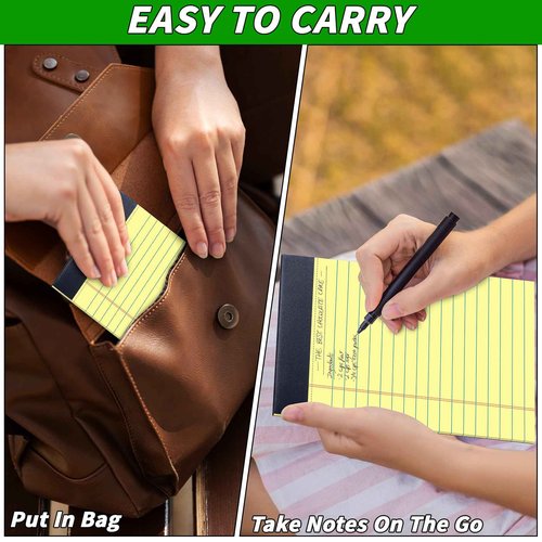 48 Pack Legal Pads Bulk,5 x 8 Inch White Notepad, Note Pads College Ruled Perforated Memo Pad for Work Study Daily Note Taking List, Lined Writing Pads Memo Refills Notepads for Office Home School