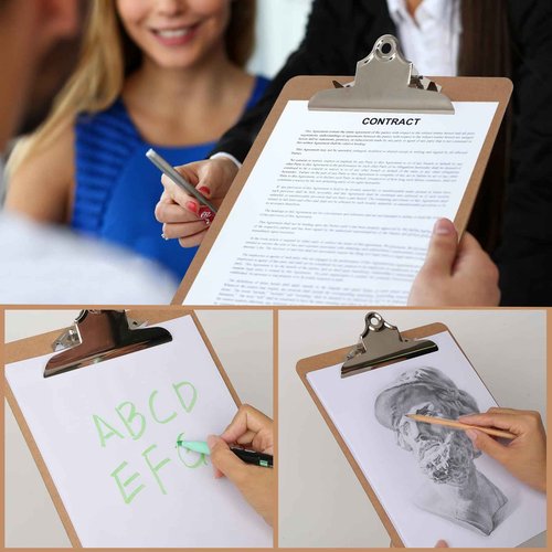 Juvealoe Wood Clipboard, Letter Size 8.5 x 11 Clip Board with Heavy Duty Butterfly Clip, 9 x 12.5 in, Suitable for Classroom, Students, Kid, Office Supply & School Supply(Pack of 20)