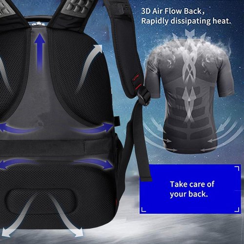 SHRRADOO 50L Extra Large Travel Laptop Backpack - Airline Approved | Fits 17-Inch Laptops, Secure Lock