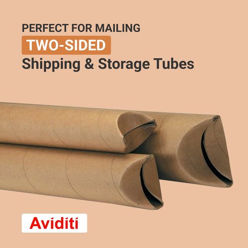 AVIDITI Mailing Tubes with Caps 1.5 Inch x 12"L, 70-Pack | Cardboard Tube Mailer for Poster Box, Blueprint, Teachers, Artwork, Long Art Holder