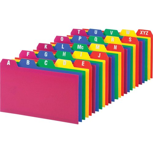 Manaloom Index Card Holder, Index Cards Storage Box Holds Up To 300 4x6” Cards, With Poly Card Guides A-Z, 4x6 Inch - Value Pack