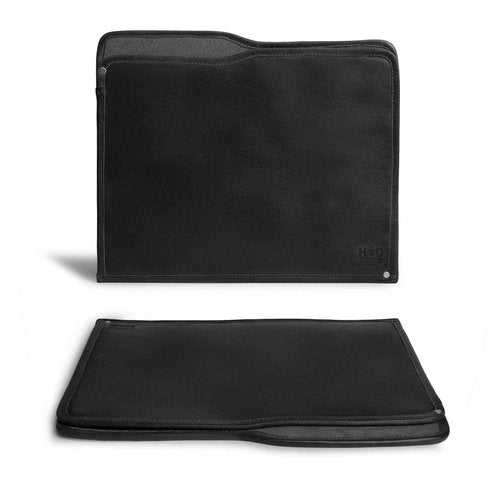 Hide & Drink, Rustic Manila Folder Handmade from Full Grain Leather, Document Holder/Office & Work Essentials, Professional Case :: Charcoal Black